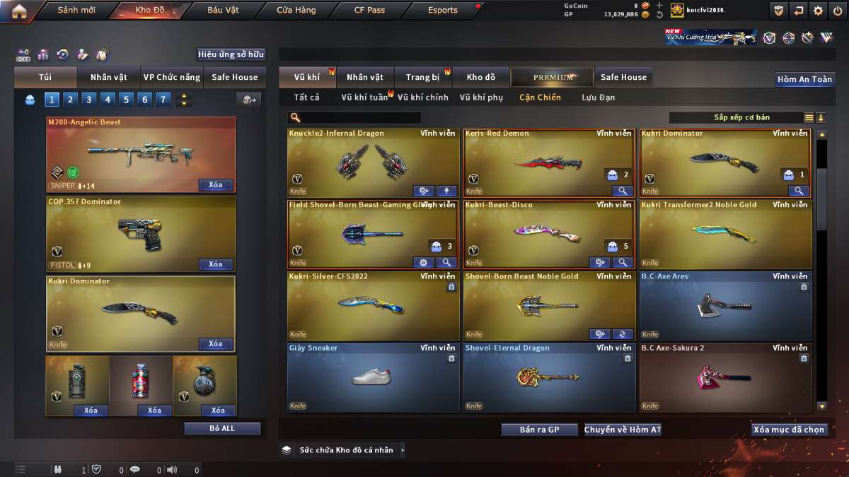 shop acc cf uy tin gia re